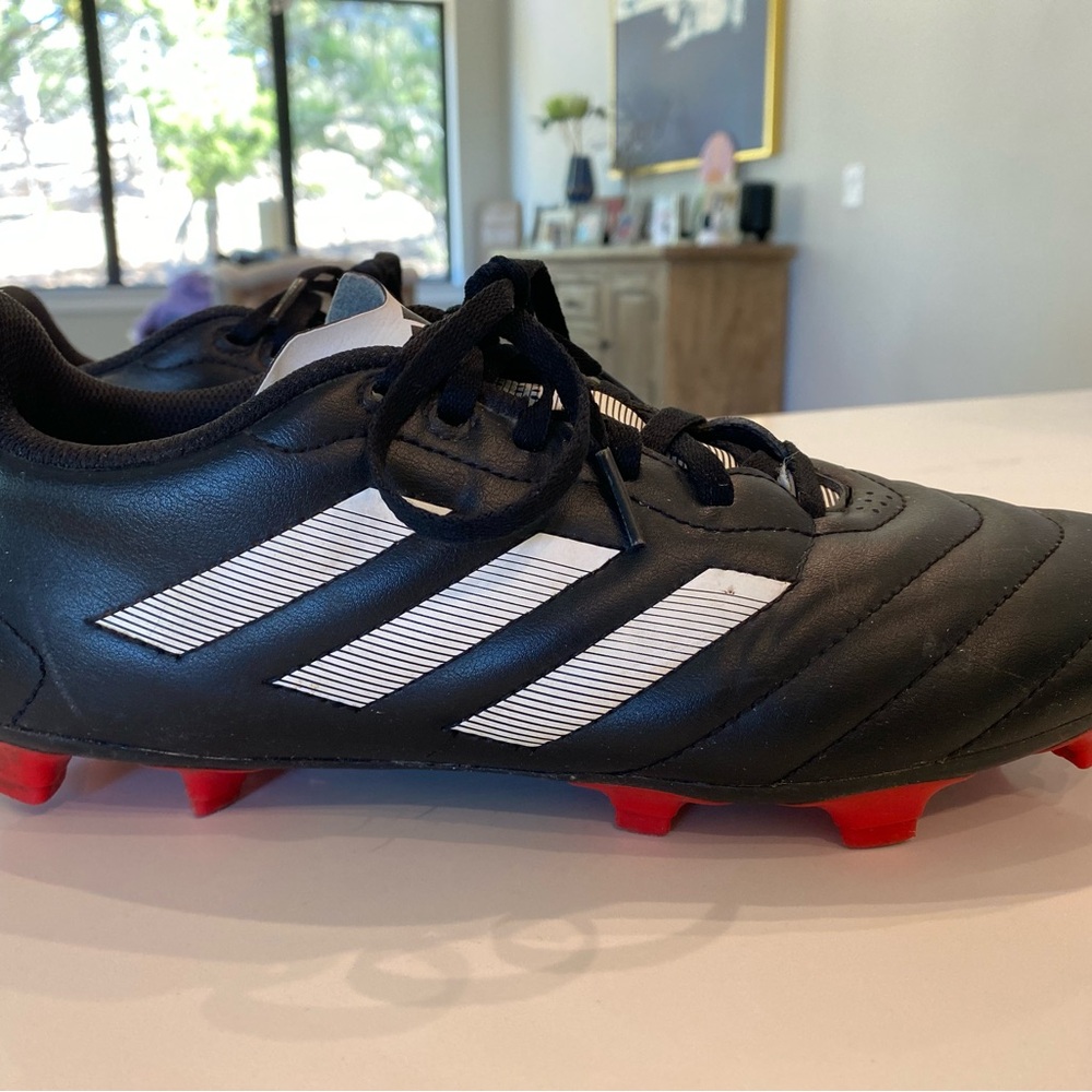 Adidas Black Soccer Cleats with Red Studs